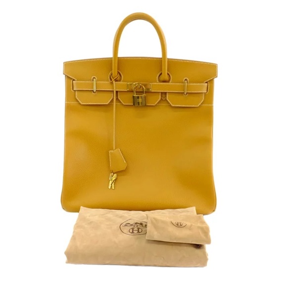 Hermes Handbags - Authentic HERMES HAC Haut a Courroies Birkin natural gold brown travel tote